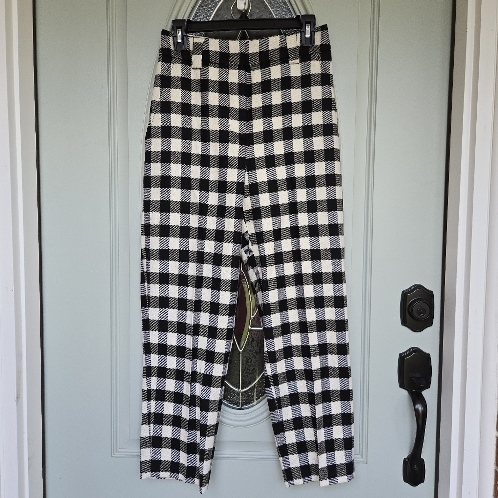 Seventy Venezia Ginham High Waisted Wool Trousers
